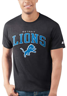 Starter Detroit Lions Black Arch Name Mascot Short Sleeve T Shirt