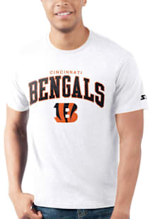 Starter Cincinnati Bengals White Arch Mascot Mascot Short Sleeve T Shirt