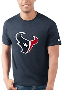 Starter Houston Texans Navy Blue Primary Logo Short Sleeve T Shirt