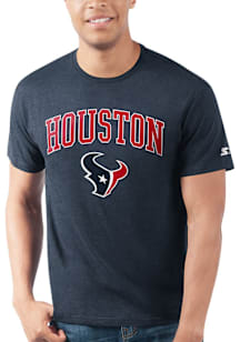 Starter Houston Texans Navy Blue Arch Name Short Sleeve T Shirt