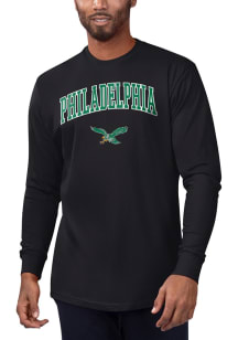 Starter Philadelphia Eagles Black Arch Name Style Long Sleeve T Shirt