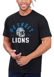 Starter Detroit Lions Black Hand Off II Short Sleeve T Shirt