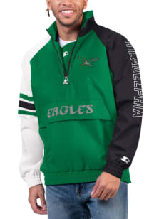 Starter Philadelphia Eagles Mens Kelly Green Elite Pullover Jackets