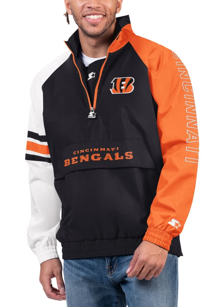 Starter Cincinnati Bengals Mens Black Elite Pullover Jackets