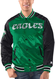 Starter Philadelphia Eagles Mens Kelly Green The Renegade Medium Weight Jacket
