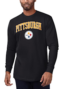 Starter Pittsburgh Steelers Black Arch Name Long Sleeve T Shirt