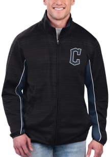 Cleveland Guardians Mens Navy Blue Force Play Track Jacket
