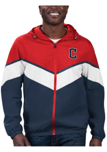 Cleveland Guardians Mens Navy Blue Layup Light Weight Jacket