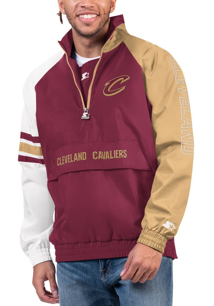 Starter Cleveland Cavaliers Mens Elite MAROON Pullover Jackets