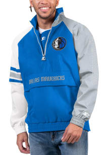 Starter Dallas Mavericks Mens Navy Blue Elite Pullover Jackets