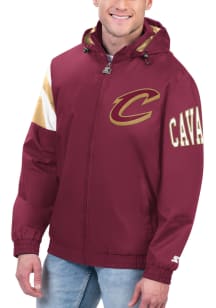 Starter Cleveland Cavaliers Mens Maroon Red Zone Light Weight Jacket
