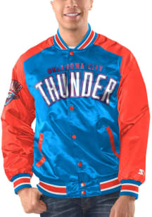 Starter Oklahoma City Thunder Mens Navy Blue The Renegade Medium Weight Jacket