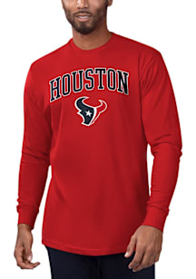 Starter Houston Texans Red Arch Name Long Sleeve T Shirt