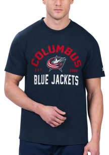 Starter Columbus Blue Jackets Blue Hand Off Short Sleeve T Shirt