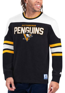 Starter Pittsburgh Penguins Black Stadium Long Sleeve Fashion T Shirt