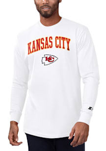 Starter Kansas City Chiefs White Arch Name Long Sleeve T Shirt