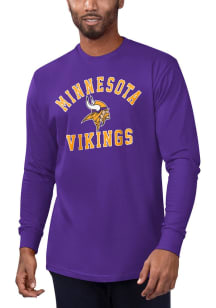 Starter Minnesota Vikings Purple #1 Design Long Sleeve T Shirt