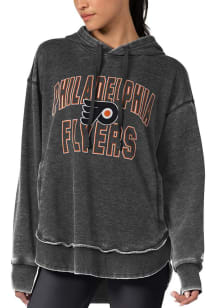 Philadelphia Flyers Womens Black Burnout Hooded Sweatshirt