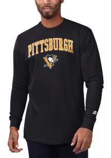 Starter Pittsburgh Penguins Black Arch Name Long Sleeve T Shirt