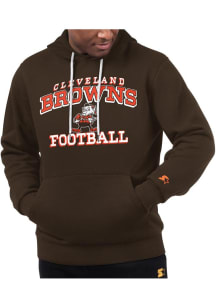 Starter Cleveland Browns Mens Brown Retro Sport Drop Long Sleeve Hoodie