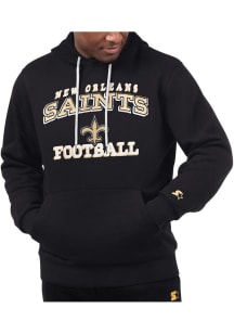 Starter New Orleans Saints Mens Black Sport Drop Long Sleeve Hoodie