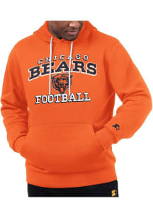 Starter Chicago Bears Mens Orange Sport Drop Long Sleeve Hoodie