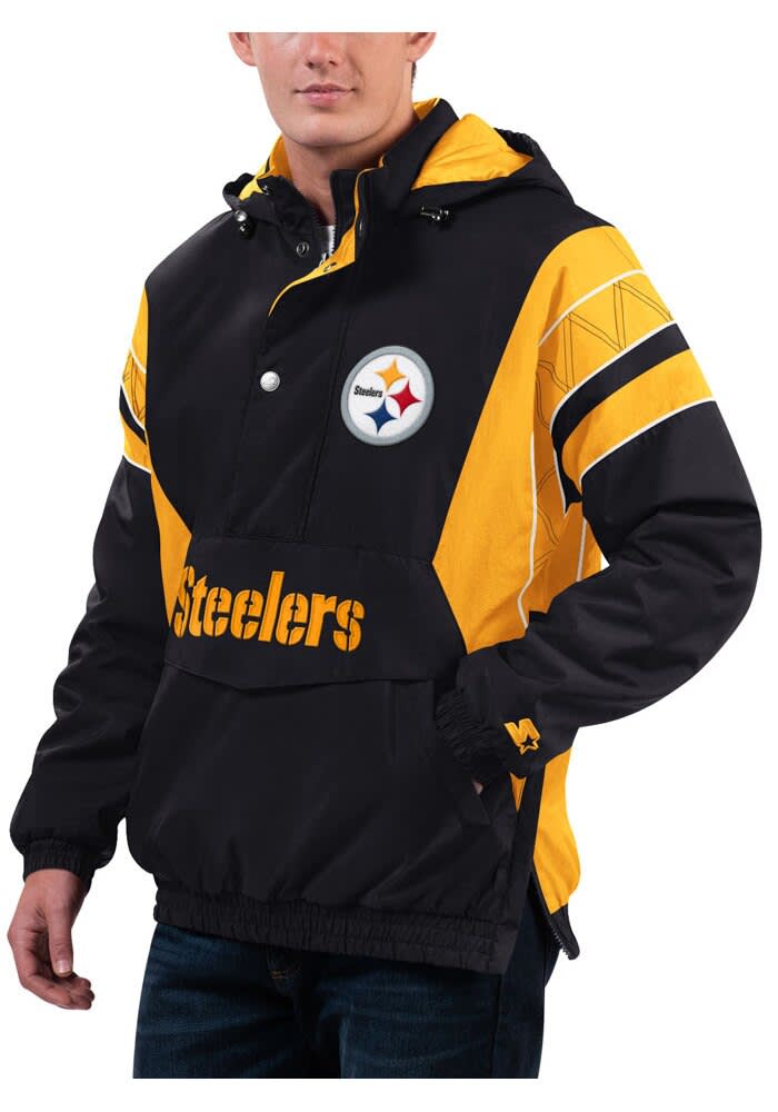 Starter Pittsburgh Steelers Mens Polyfill BLACK Pullover