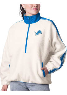 Detroit Lions Womens White Skilled Play Qtr Zip