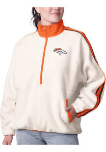 Denver Broncos Womens White Skilled Play Qtr Zip