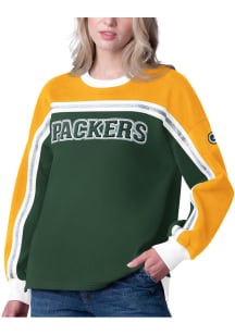 Green Bay Packers Womens Green Bench Crew Sweatshirt