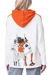 Denver Broncos Womens White Double Score Hooded Sweatshirt