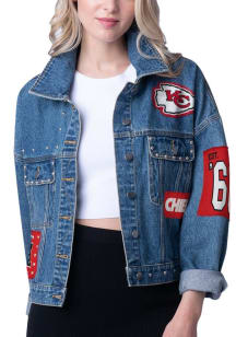 Kansas City Chiefs Womens Blue Game Ball Light Weight Jacket