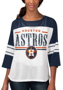 Houston Astros Womens First Team Design Fashion Baseball Jersey - Navy Blue