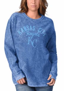 Kansas City Royals Womens Blue Cozy Crew Sweatshirt