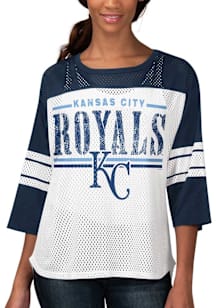 Kansas City Royals Womens First Fashion Baseball Jersey - Navy Blue