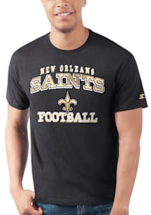 Starter New Orleans Saints Black Sport Drop Short Sleeve T Shirt