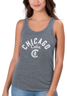 Chicago Cubs Womens Navy Blue Playoff Tank Top