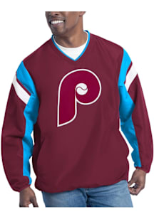 Philadelphia Phillies Mens Red Double Coverage Pullover Jackets