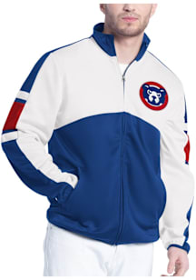 Chicago Cubs Mens Light Blue Back Field Track Jacket