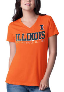 Illinois Fighting Illini Strategy Short Sleeve T-Shirt - Orange