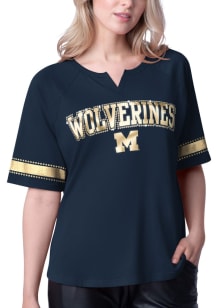 Michigan Wolverines Fuel up Short Sleeve T-Shirt - Navy Blue