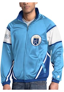 Starter Kansas City Royals Mens Light Blue Tradition Track Jacket