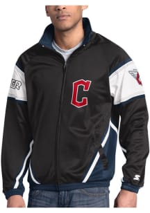 Starter Cleveland Guardians Mens Navy Blue Tradition Track Jacket