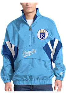 Starter Kansas City Royals Mens Light Blue Chief Pullover Jackets