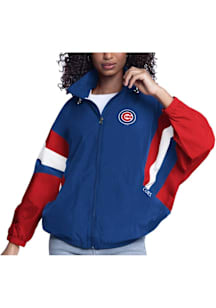 Chicago Cubs Womens Blue Game News Light Weight Jacket