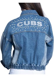 Chicago Cubs Womens Blue Buzzer Light Weight Jacket
