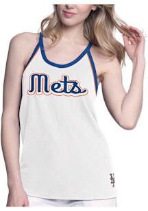 New York Mets Womens White Curveball Tank Top