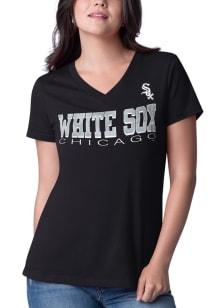 Chicago White Sox Womens Black Strategy Short Sleeve T-Shirt