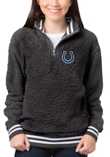 Indianapolis Colts Womens Charcoal Play Action Qtr Zip