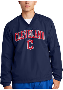Starter Cleveland Guardians Mens Navy Blue Primary V Neck Pullover Jackets